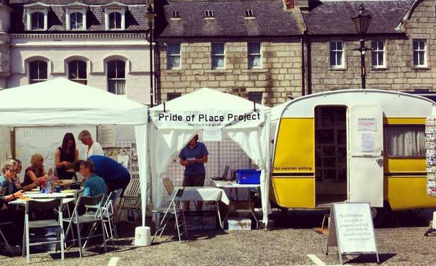 Huntly - Pride of Place caravan on Huntly square