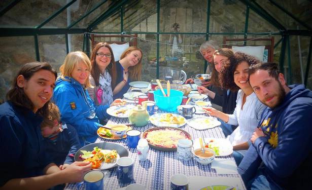 Lunch in the green house